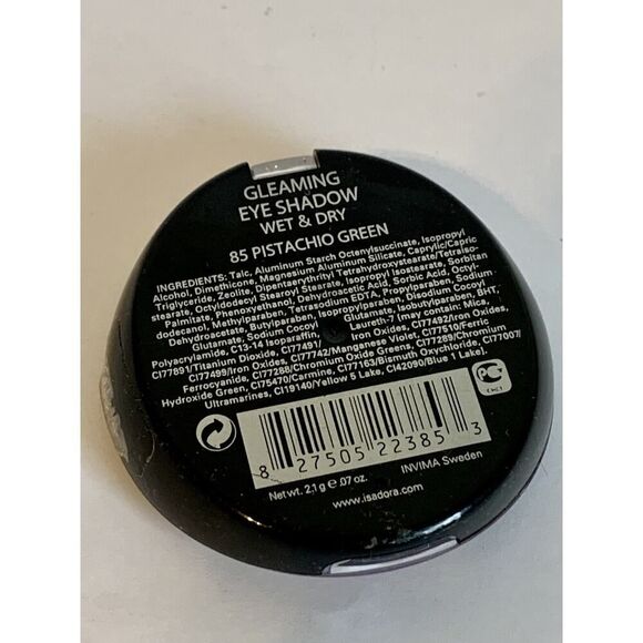 IsaDora Gleaming Eye Shadow Wet & Dry .07 oz 2.1 Color 85 Pistachio Green Rare - Picture 5 of 8